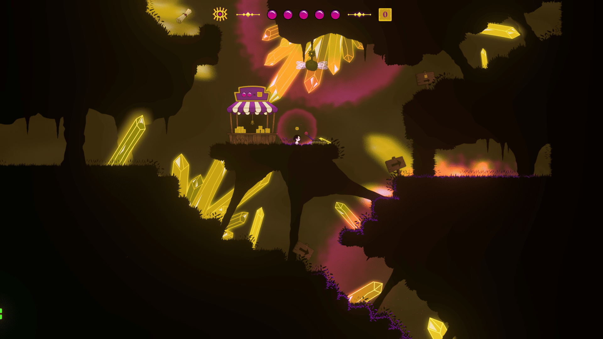 Magical crystal cave gameplay